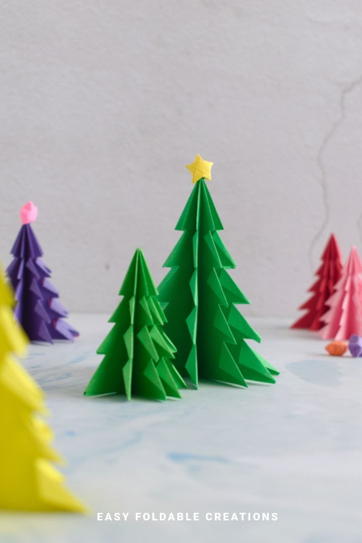 3D Origami Christmas Tree | Easy Foldable Creations