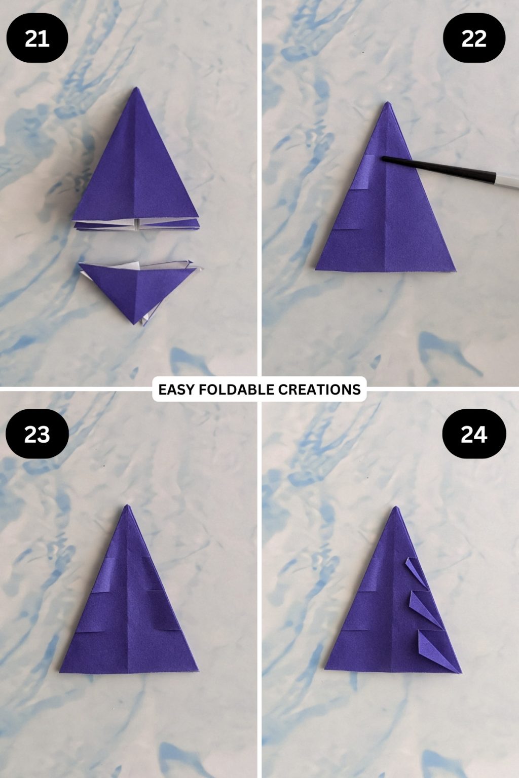 3D Origami Christmas Tree Card | Easy Foldable Creations