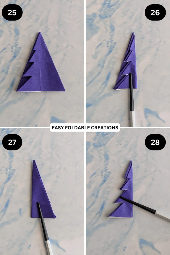 3D Origami Christmas Tree Card | Easy Foldable Creations