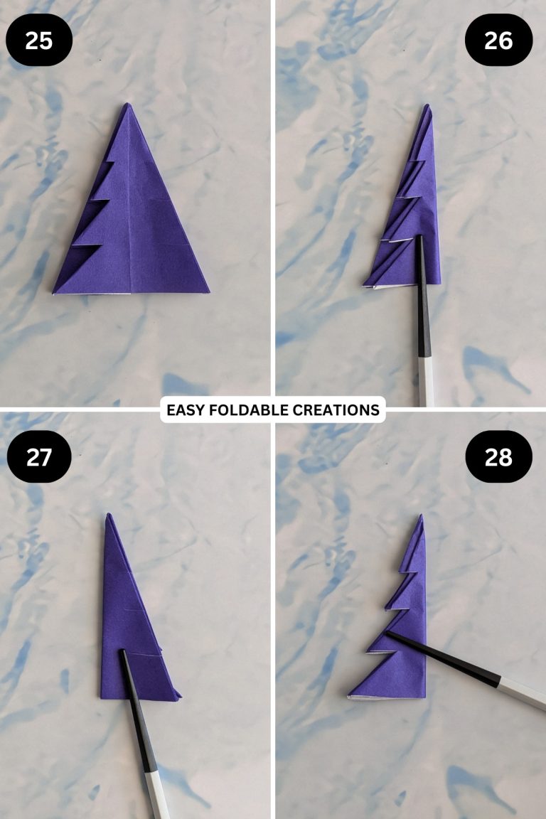 3D Origami Christmas Tree Card | Easy Foldable Creations