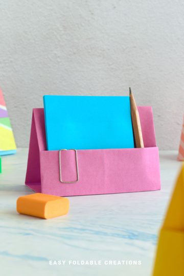Triangle DIY Desk Organizer | Easy Foldable Creations