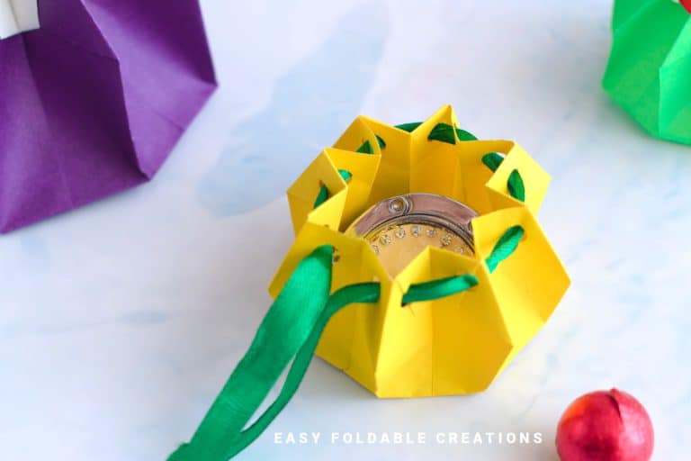 Paper Draw String Wallet DIY Paper Bag With Drawstring | Easy Foldable Creations