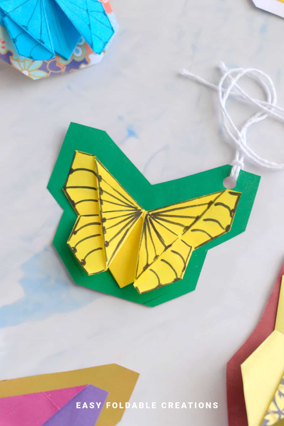 Butterfly gift tag.
