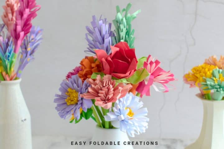 DIY Paper Flower Bouquet | Easy Foldable Creations