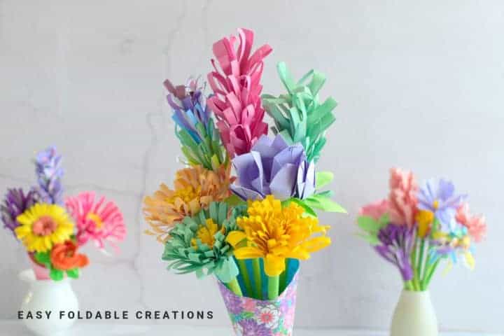 DIY Paper Flower Bouquet | Easy Foldable Creations