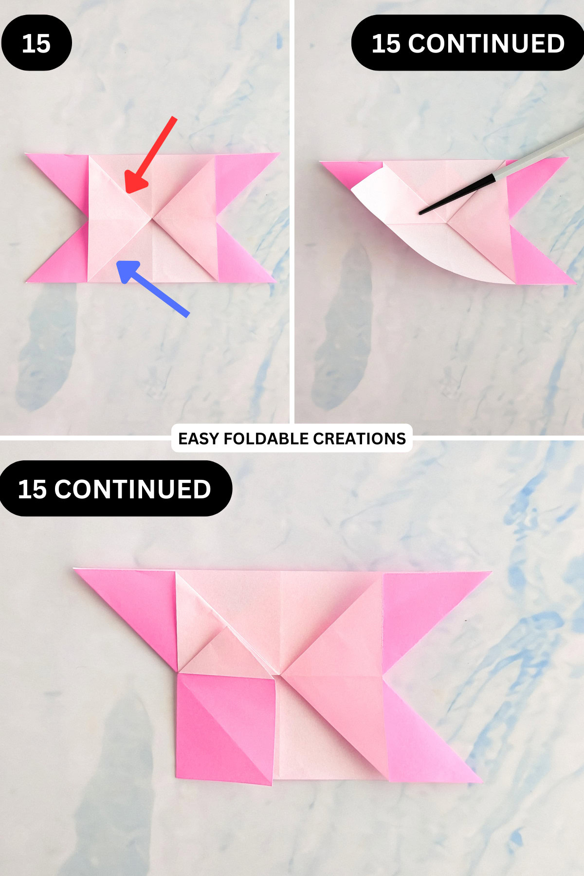 How To Make A Fancy Origami Heart - Folding Instructions - Origami Guide, image size:1200x1800