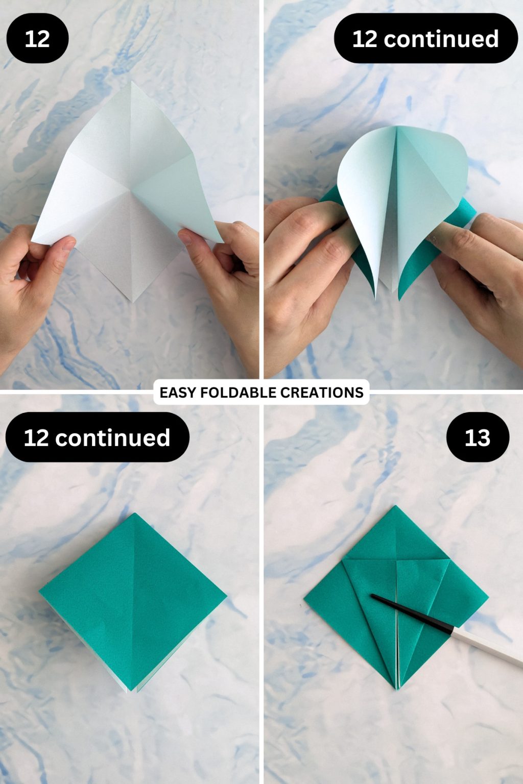 Pyramid Origami Box | Easy Foldable Creations