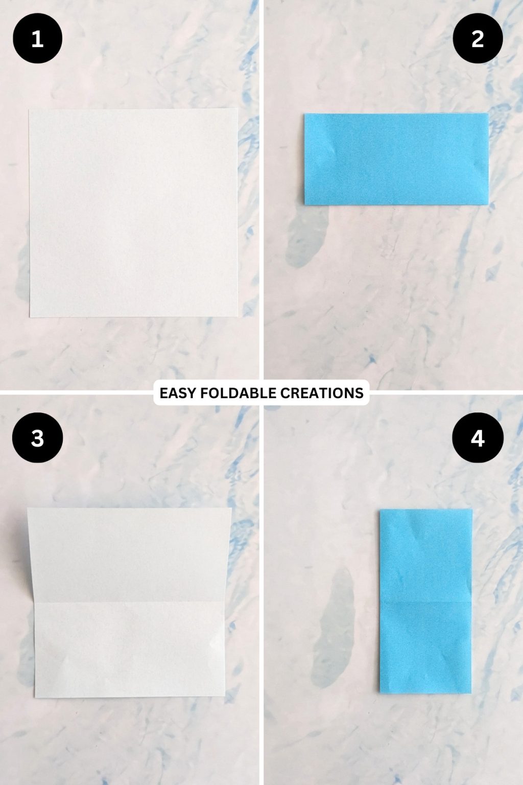 Rectangle Folding Pattern Origami Petal Fold | Easy Foldable Creations