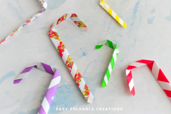 Origami Candy Cane | Easy Foldable Creations
