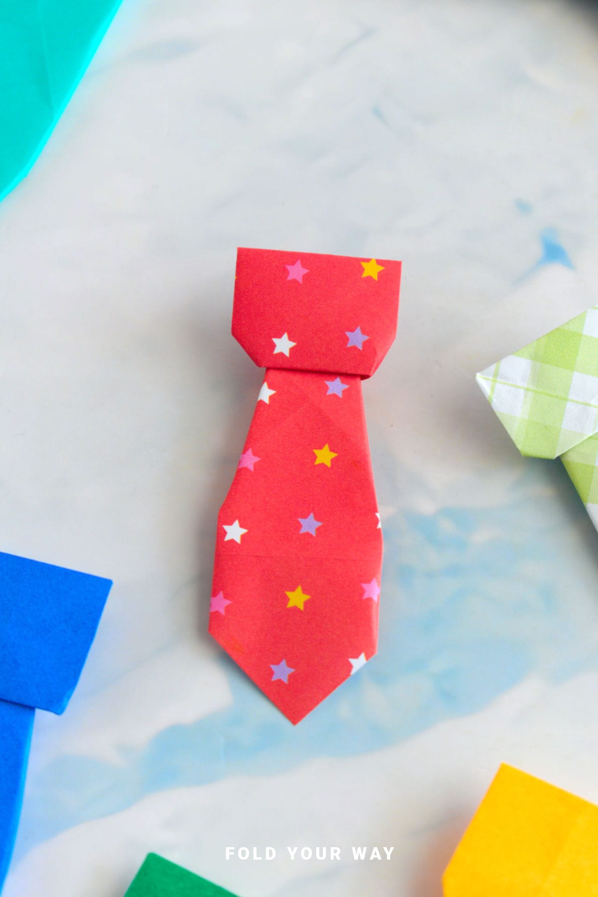 Origami paper tie.