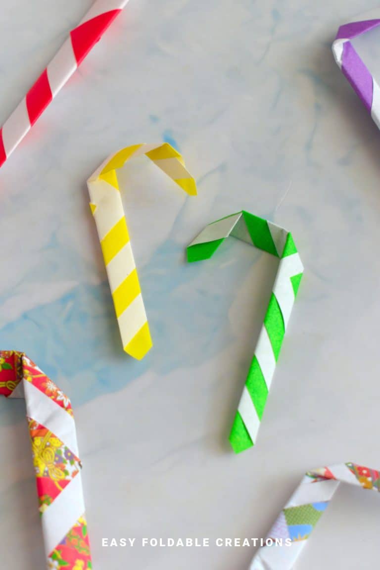 Origami Candy Cane | Easy Foldable Creations