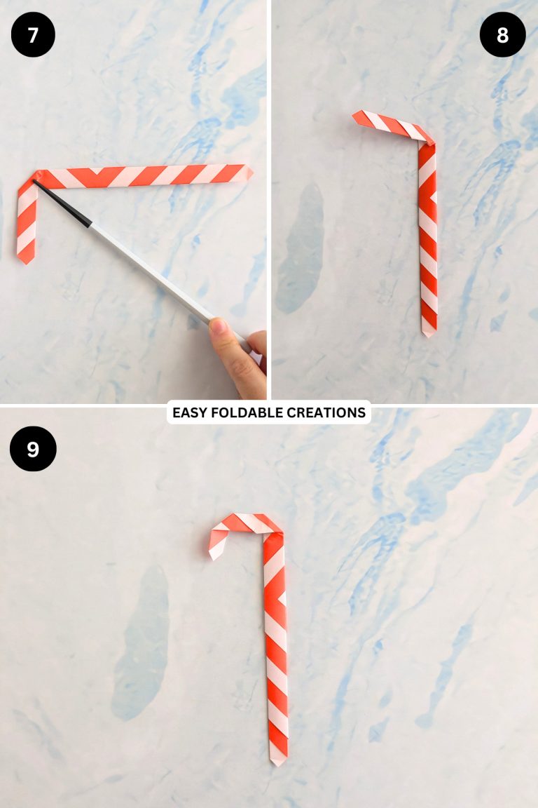 Origami Candy Cane | Easy Foldable Creations