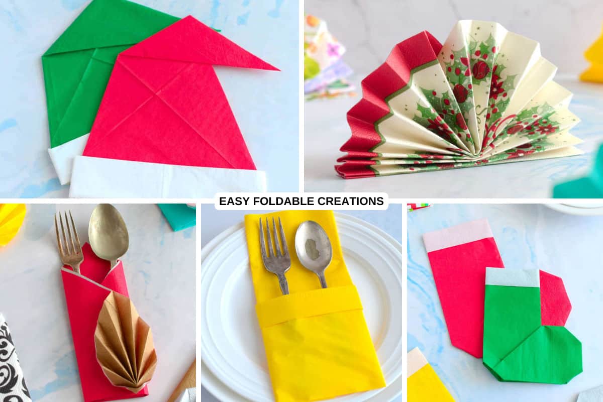 Christmas napkin folds.