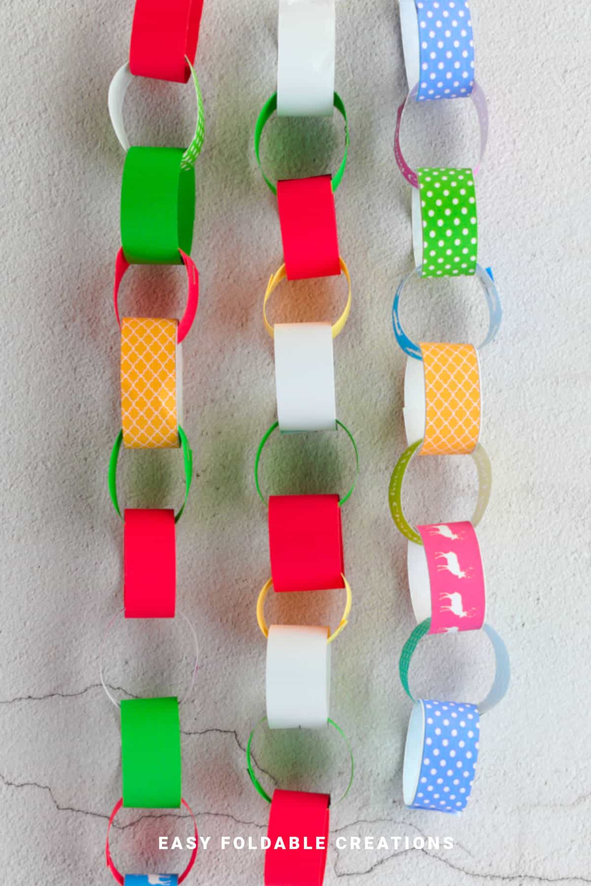 Paper chains.