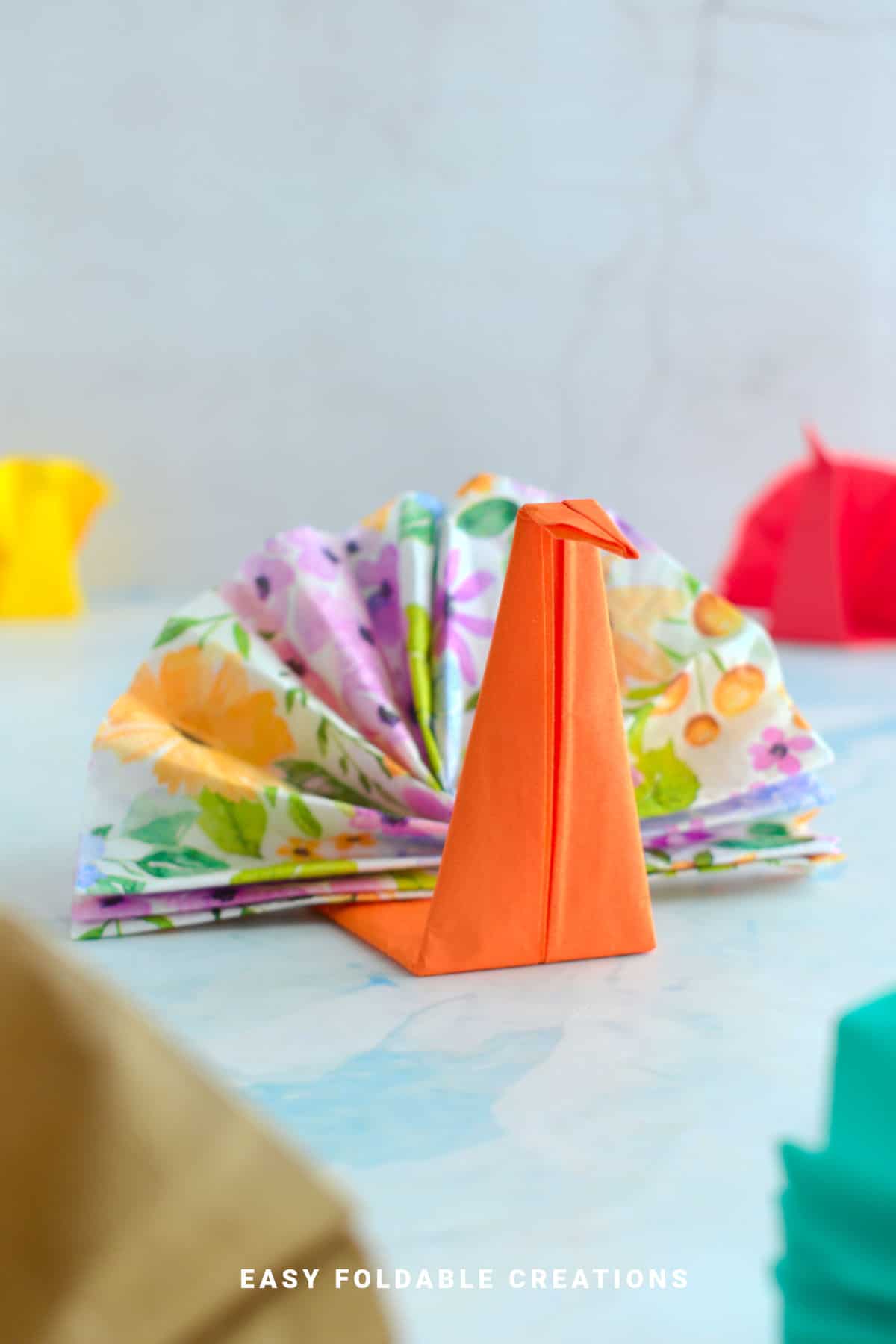 Turkey napkin fold.