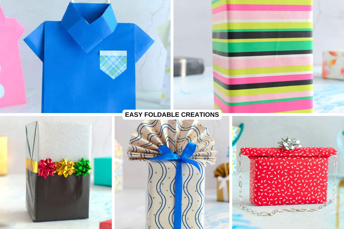 Unique wrapped presents.