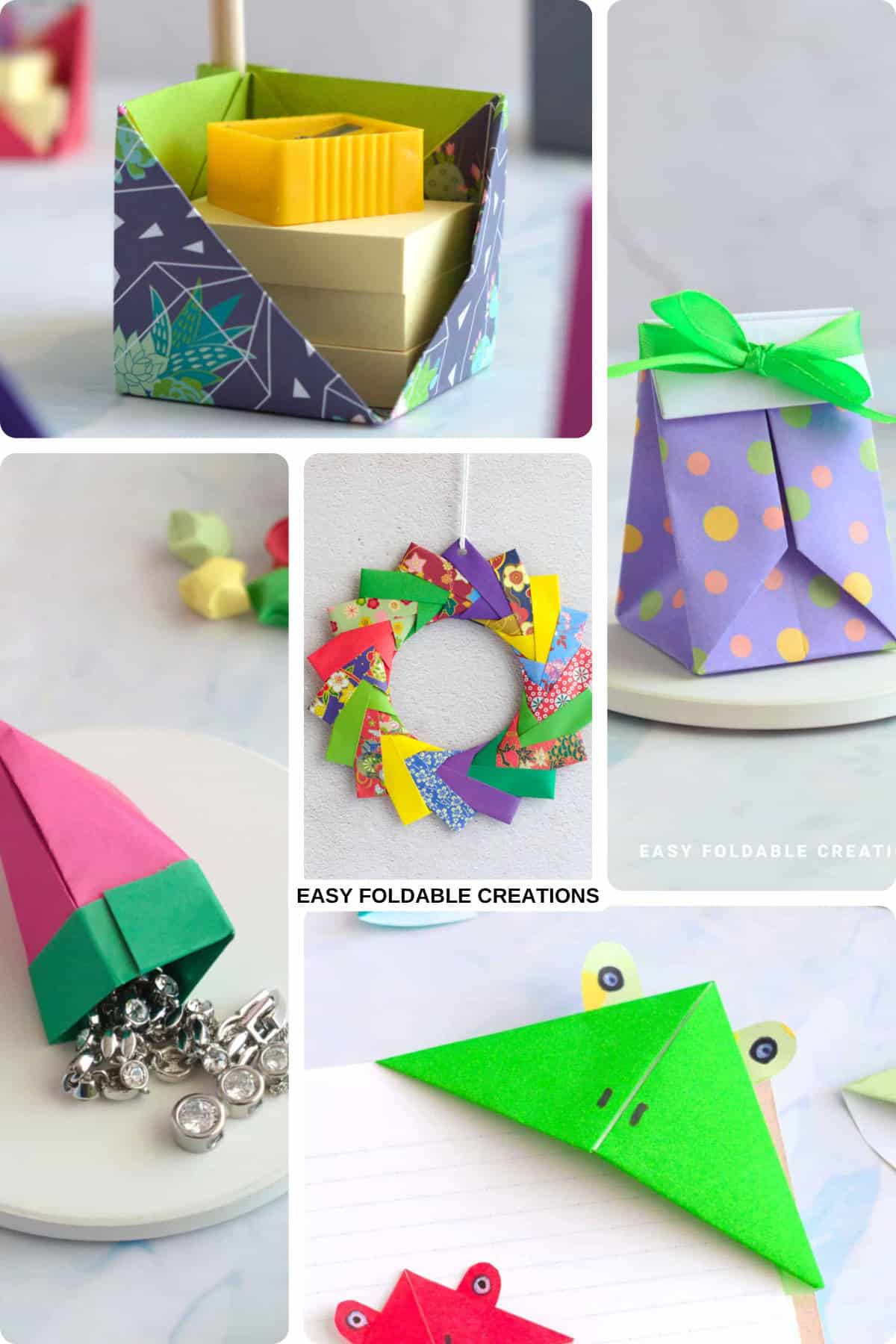 Origami projects.