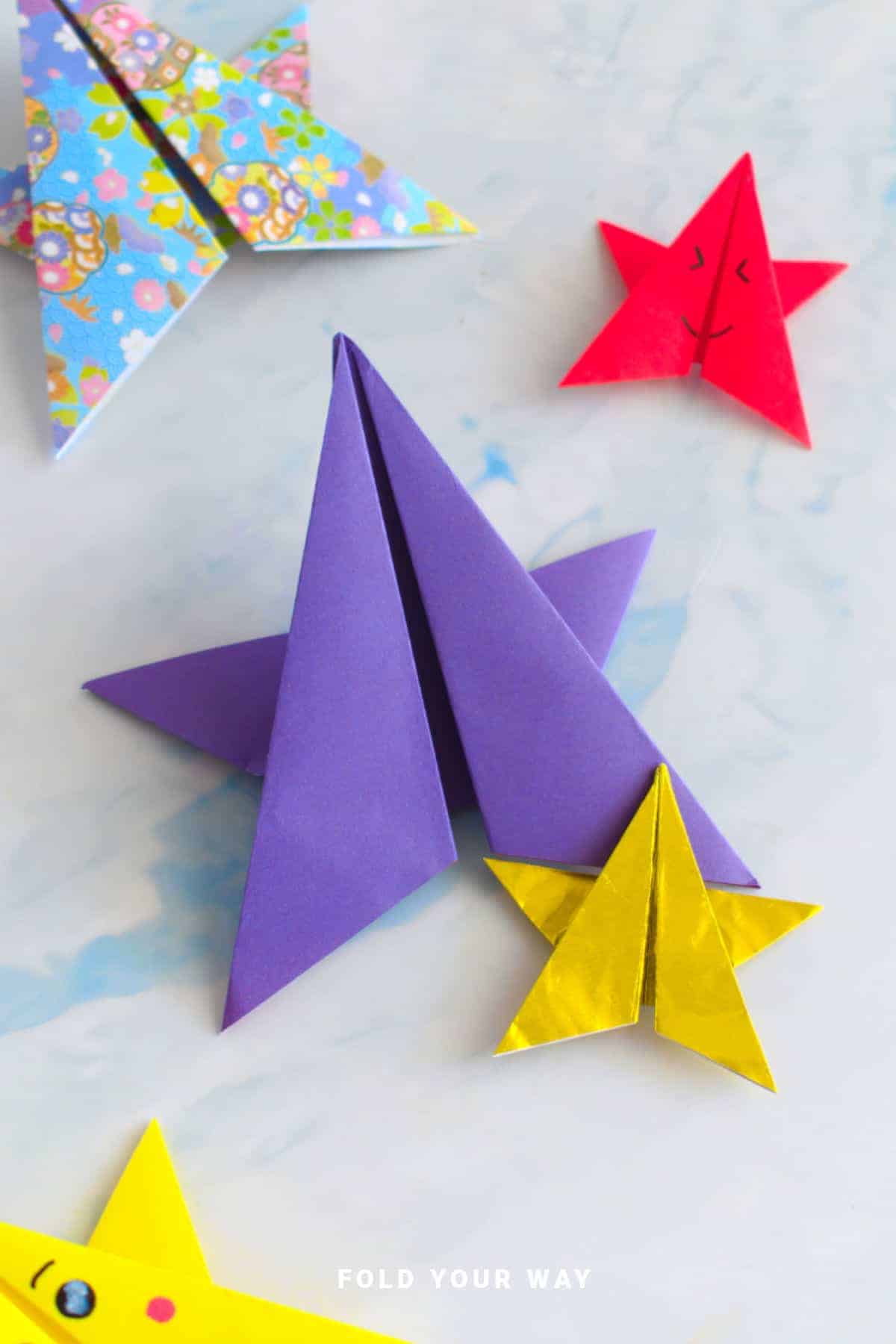 Origami stars.