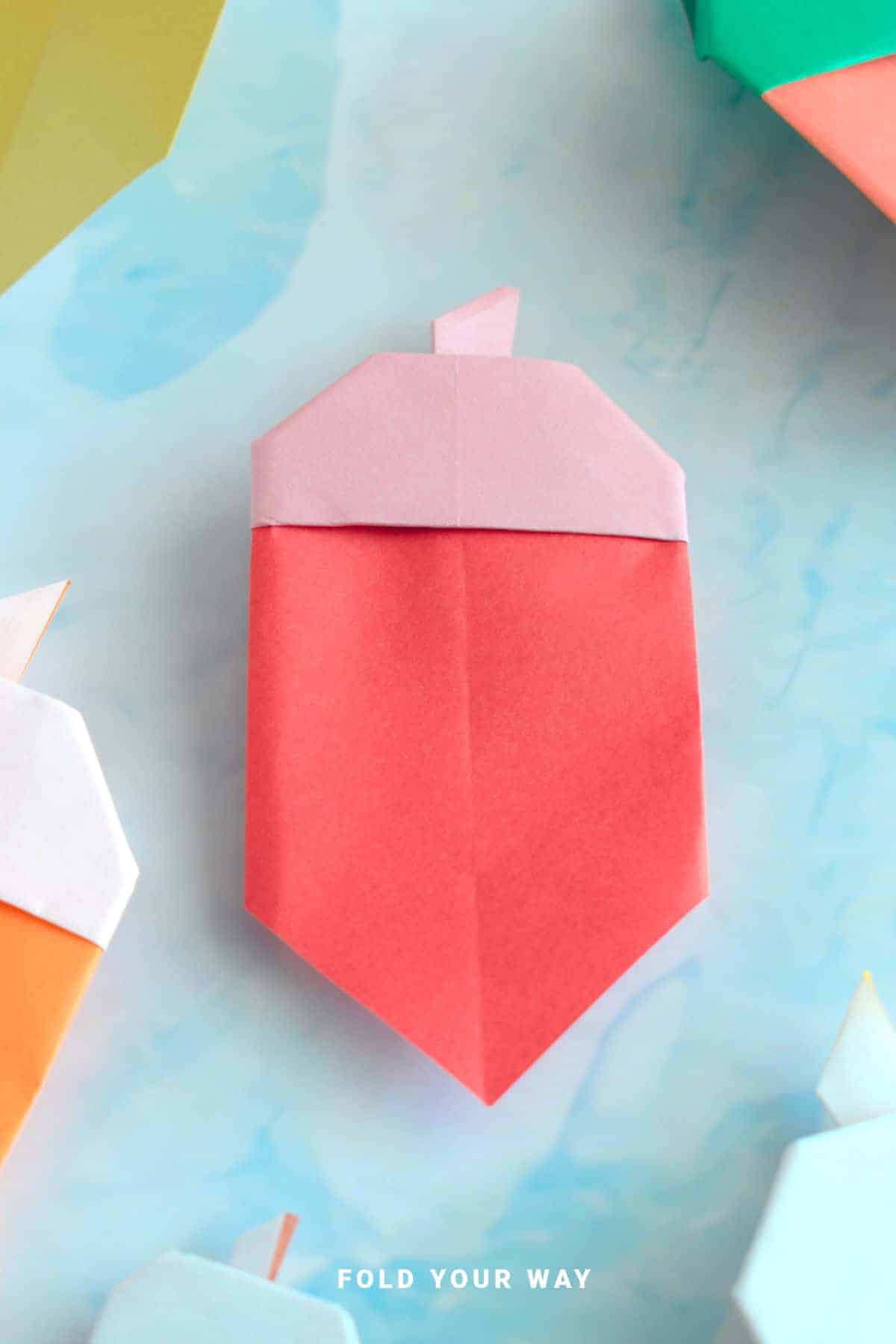 Origami acorn.