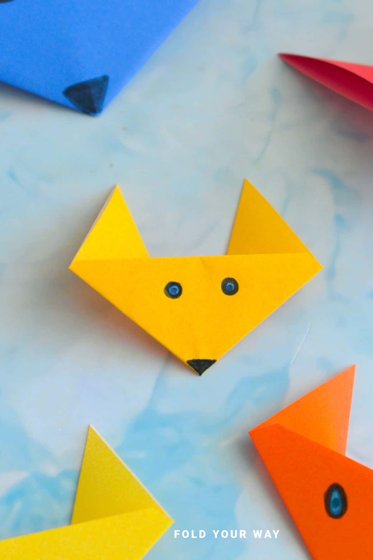 Origami fox face.