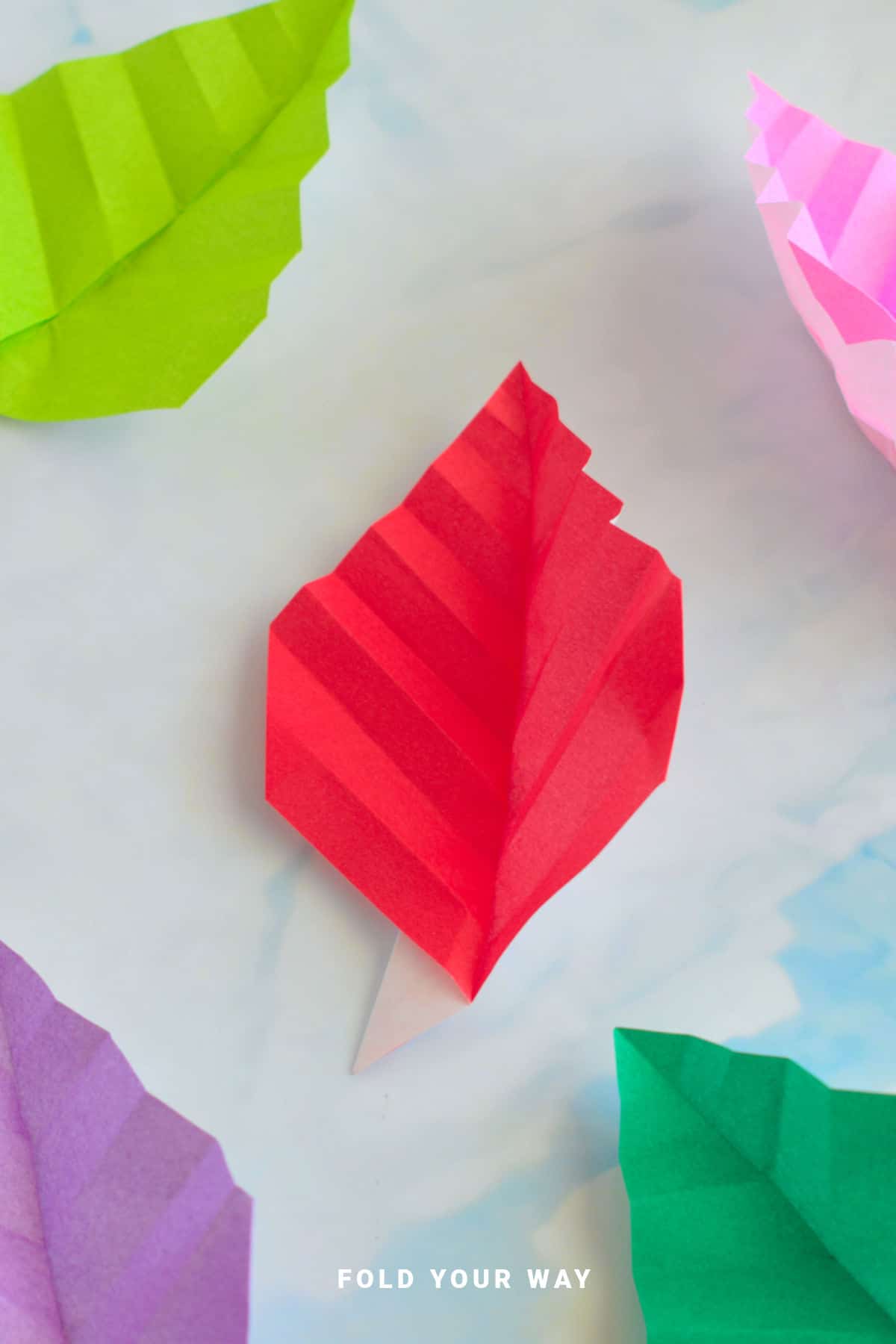 Origami leaf.