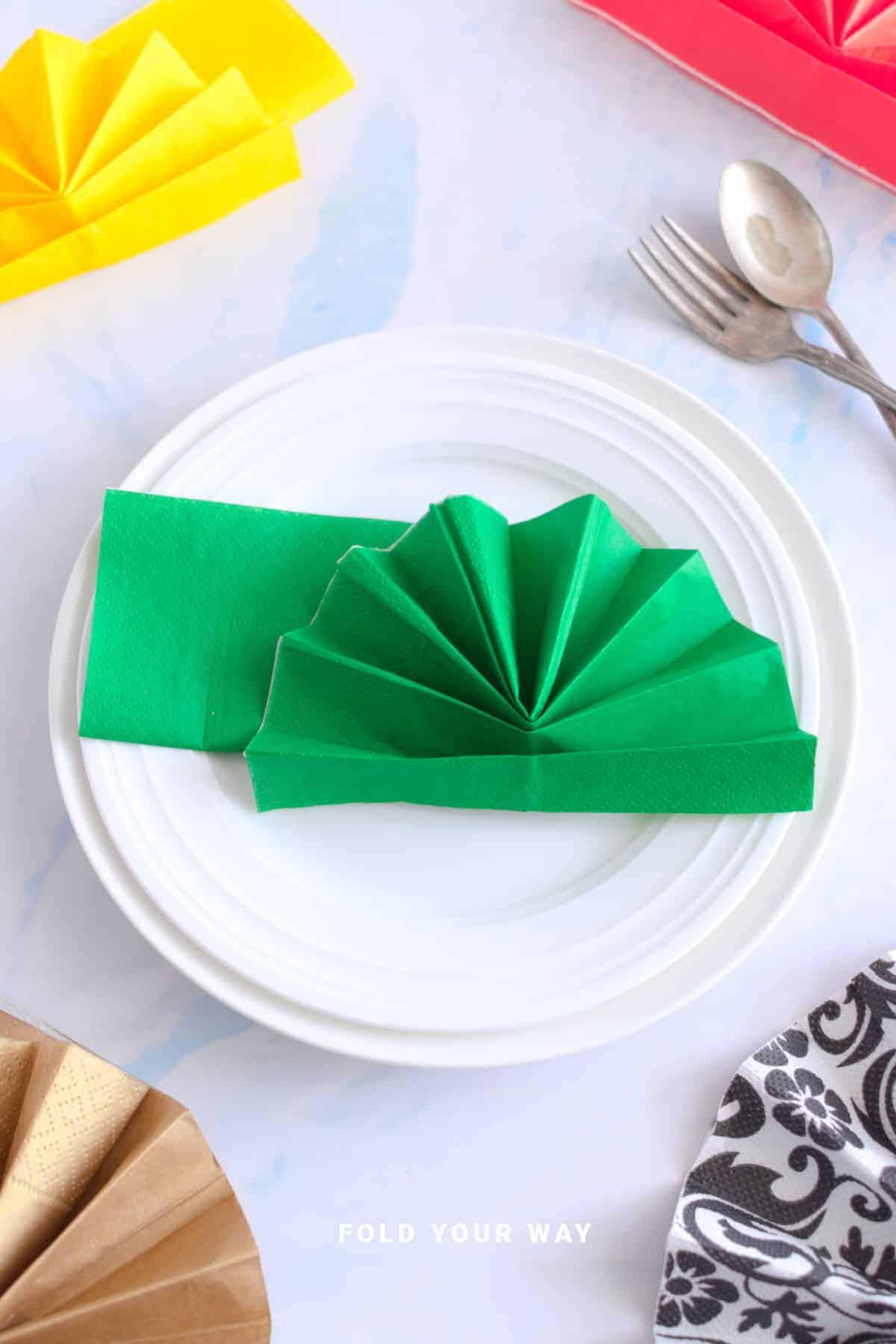 Folded napkin.