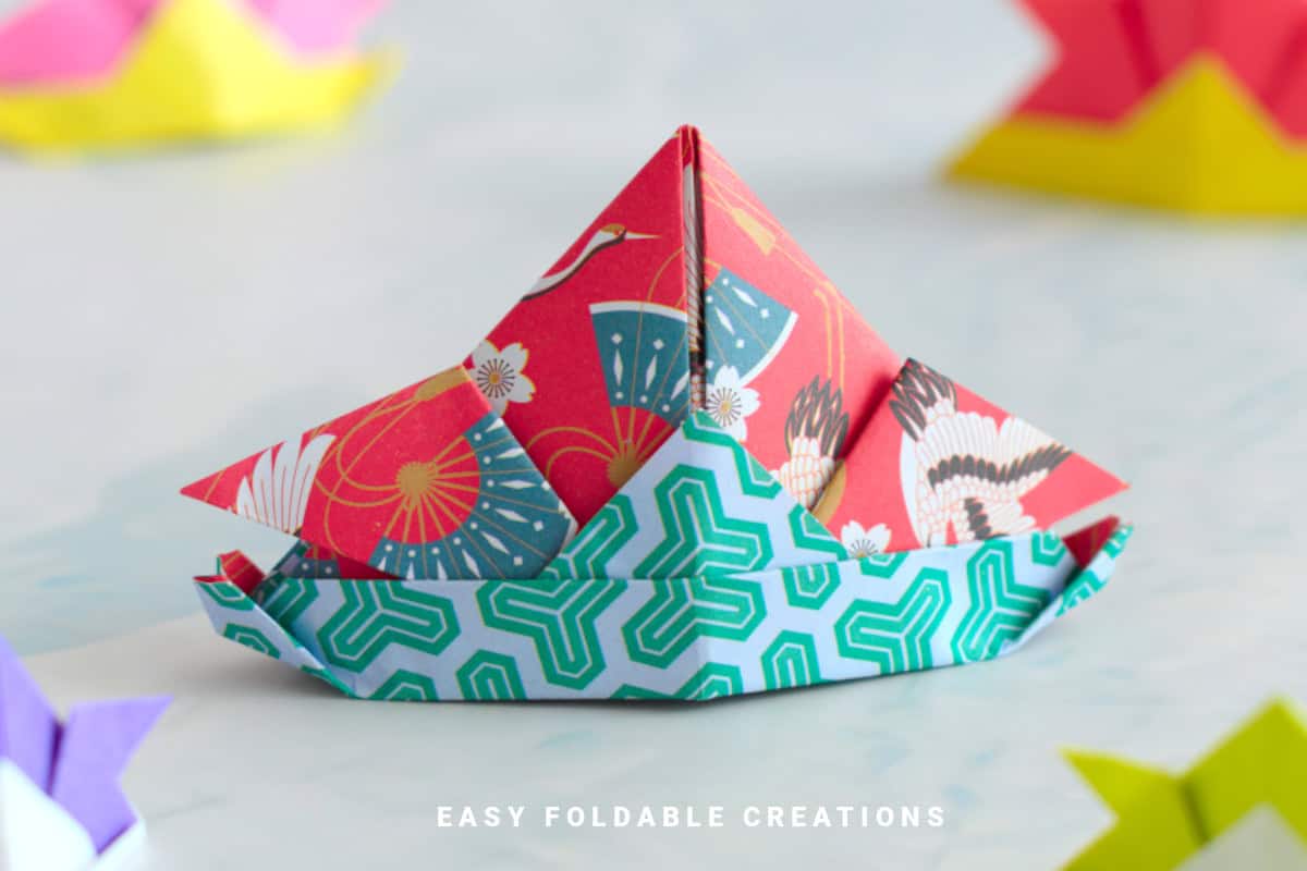 Paper samurai hat.