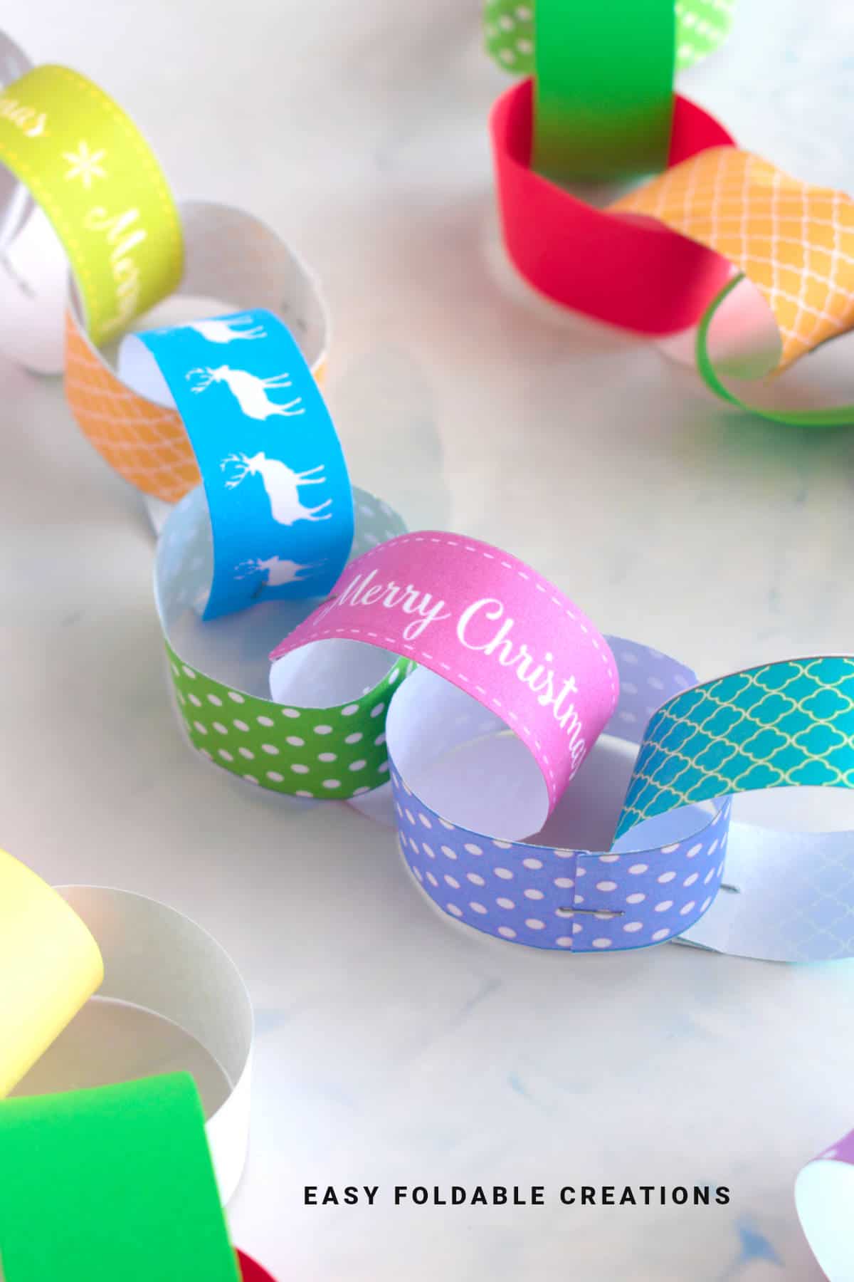 Christmas paper chain.