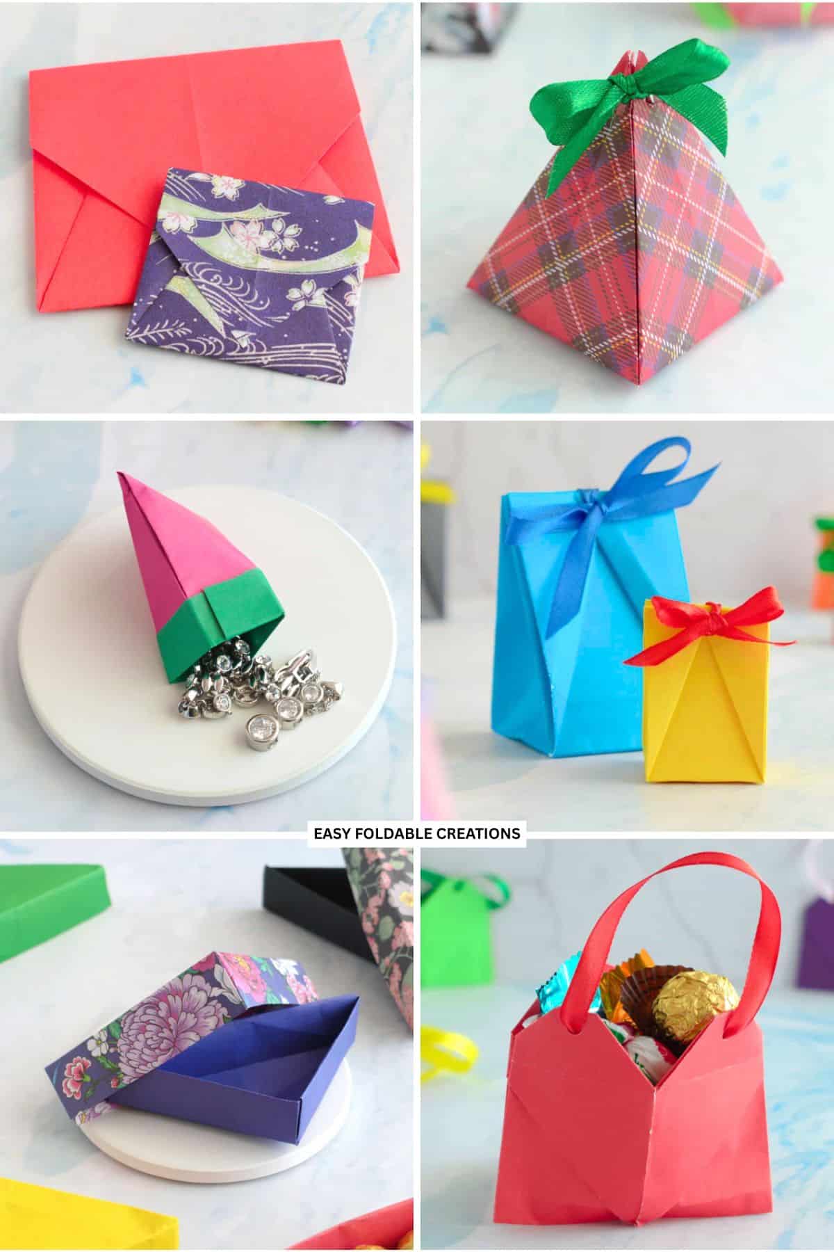 Wedding favor boxes and bags.