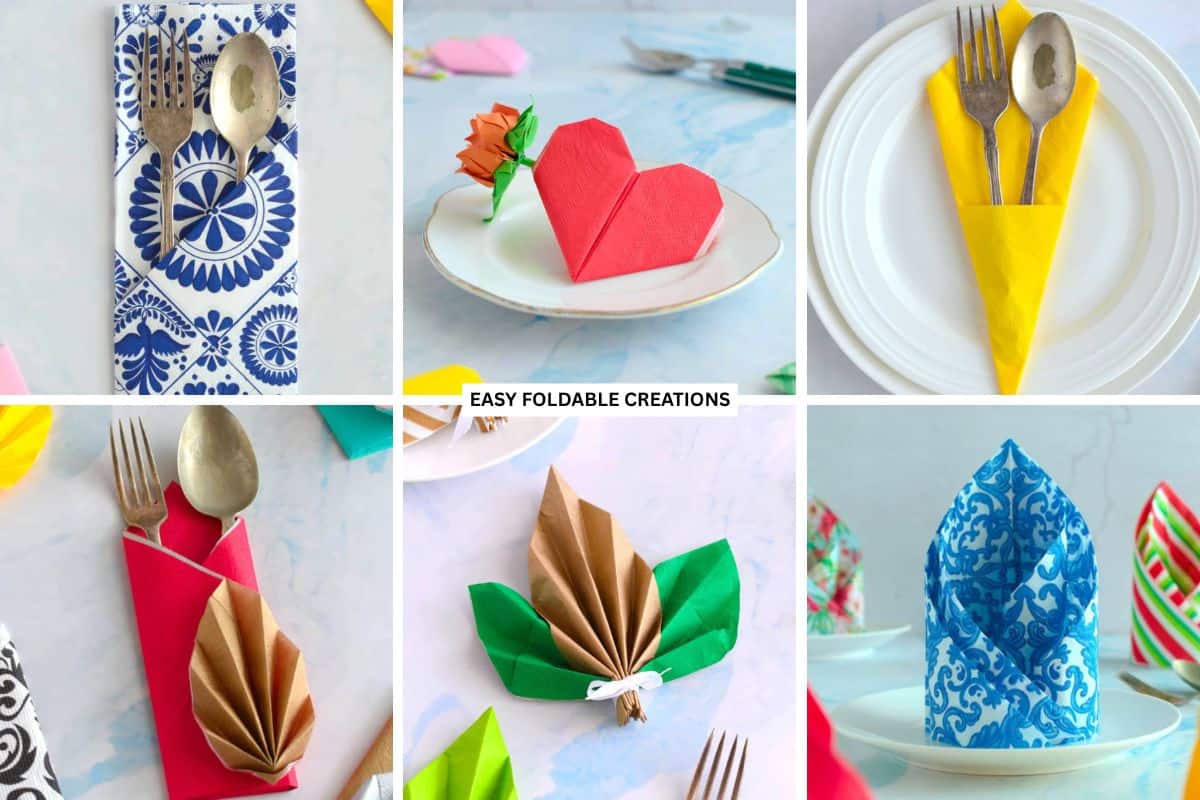 Wedding napkin folds.