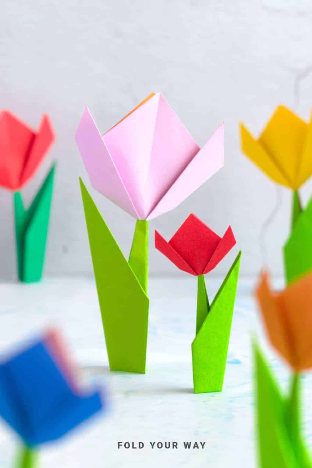 Origami tulips.