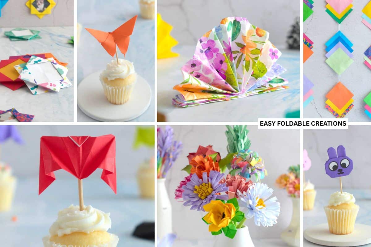 Collection of paper party decor ideas.