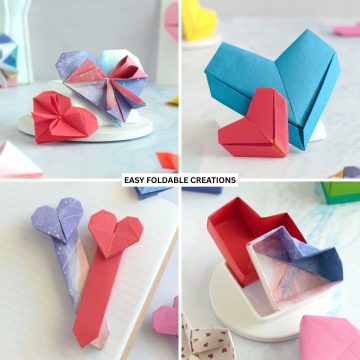 Origami hearts.