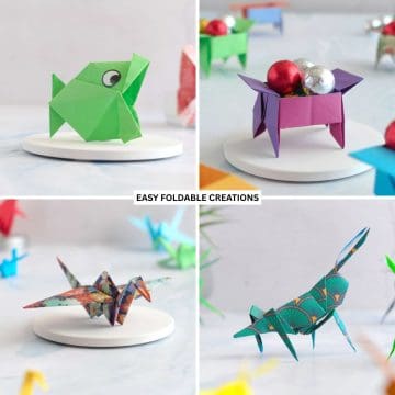 Collection of origami images.