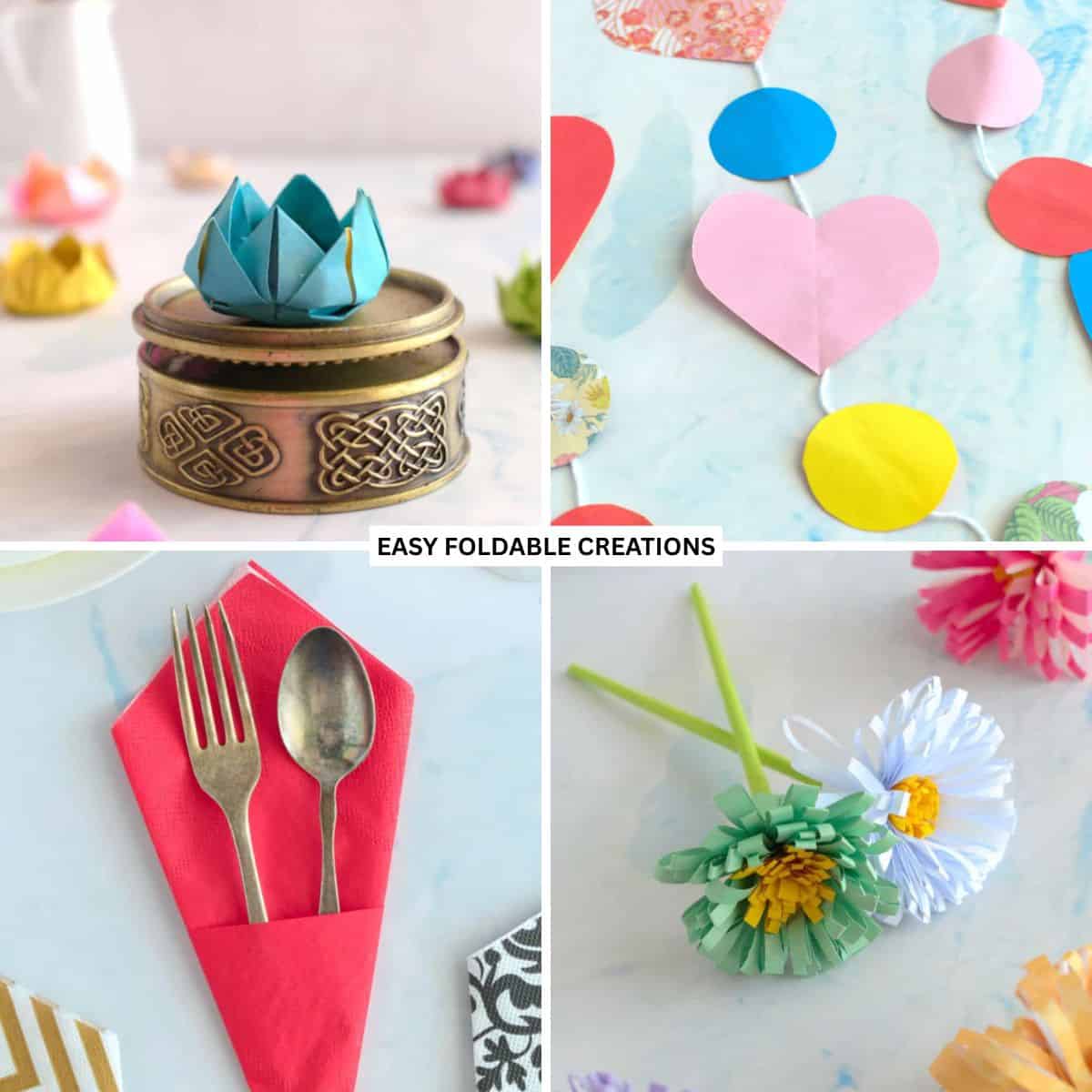 Wedding paper crafts collage.