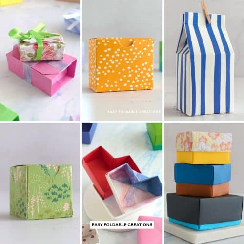 Paper gift boxes.