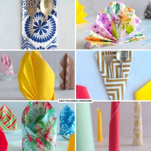Paper folded napkins.