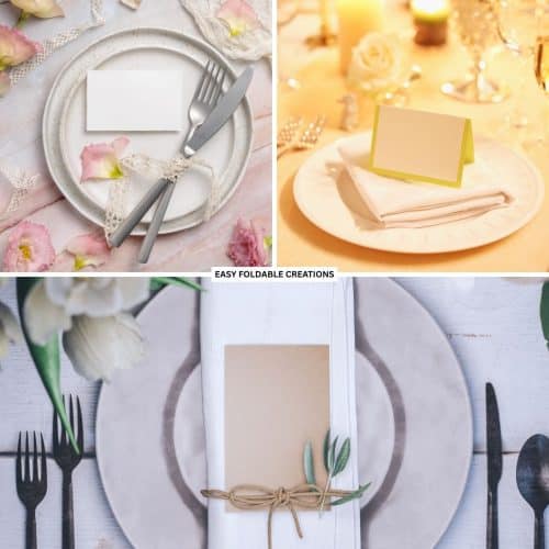Collage of place cards.