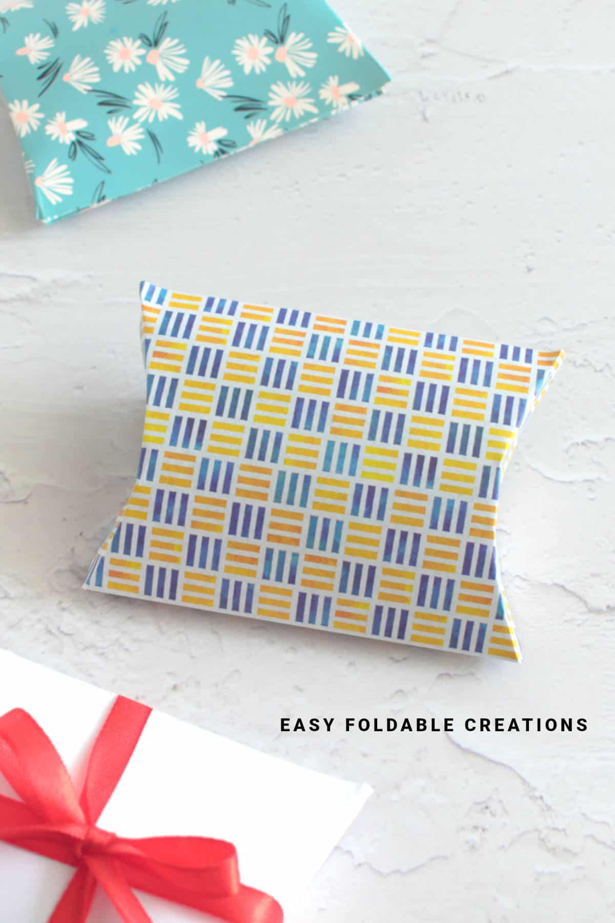 Paper pillow boxes.